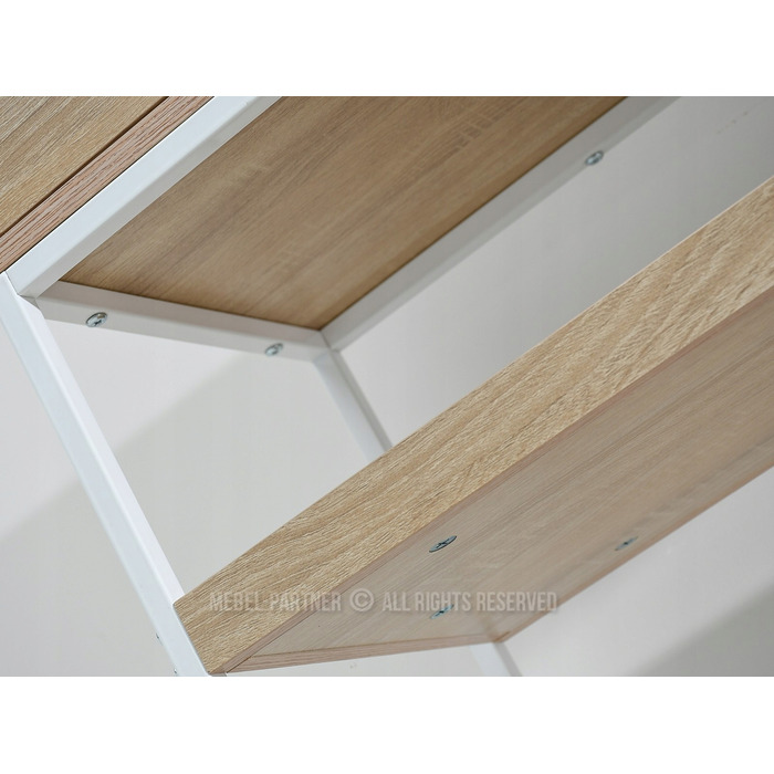Консольний столик Mebel-Partner, білий / дуб сонома матовий, 110 x 76,5 x 35 см