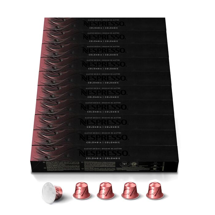 Кава Nespresso Original Colombia | Арабіка середнього обсмаження з Колумбії | Ідеально для еспресо та лунго | Сумісна з капсульними машинами Nespresso Original | 100 капсул