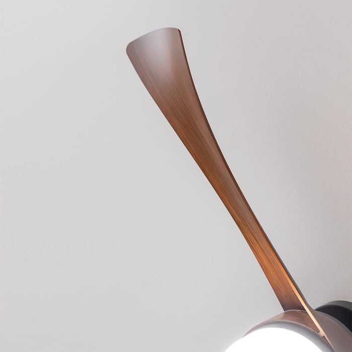 Стельовий вентилятор Cecotec EnergySilence Aero 5280 LightWood з LED підсвіткою 18W, діаметр 132 см, пульт, DC-мотор, чорний