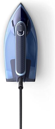 Philips Azur 8000 Series Steam Iron - 55 g/min continuous steam, 240 g steam boost, 3000 W, OptimalTEMP technology, SteamGlide Elite, Light Blue (DST8020/20) 240 g steam boost 55 g continuous steam Light Blue/Dark Blue