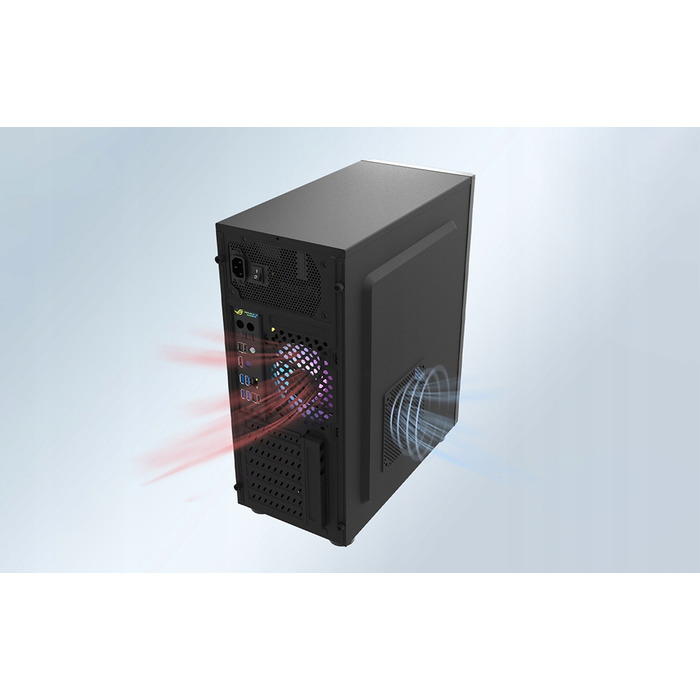 Корпус для ПК MUSETEX K2 ATX Mid Tower, загартоване скло