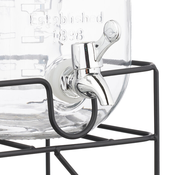 Relaxdays 2-Piece Drink Dispenser, 4L with Stand