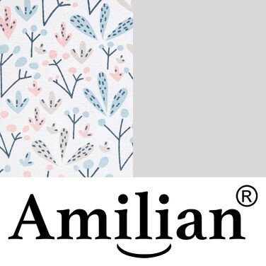 Комплект постільної білизни для дитячого ліжечка Amilian: 100x135 см, 2 шт. (40x60 см), бавовна, для хлопчиків та дівчаток, принт 'Балон-ведмедик' (світло-сірий)