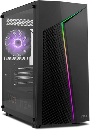 Комп'ютерний корпус INFINITITY ZETA NOX COOLBAY RX - NXCBAYRX, ATX/Micro ATX, USB 3.0, металева сітка, підтримка 3 вентиляторів, 4 HDD, відеокарта до 370 мм, чорний