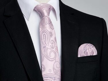 Набір краваток HISDERN для чоловіків: палечковий візерунок, квітковий дизайн, краватка та нагрудна хустинка для весілля, свят, похорону