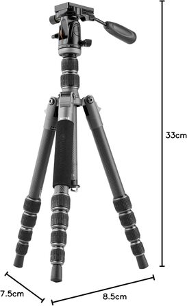 Карбоновий дорожній штатив Vanguard Veo 3GO 204AB з 2-осьовою головкою, діаметр 23мм