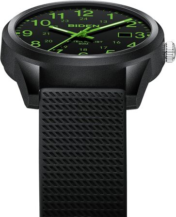 Чоловічий годинник: аналоговий кварцовий годинник з водозахистом 30M, стильний дизайн для чоловіків (чорний/зелений)