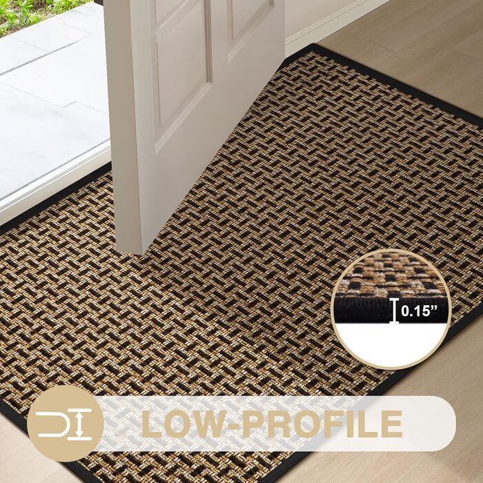 При Entrance килимок для входу LEKEEPGO 60x90 см, протиковзний вологопоглинаючий килим для дому та дверей, чорний