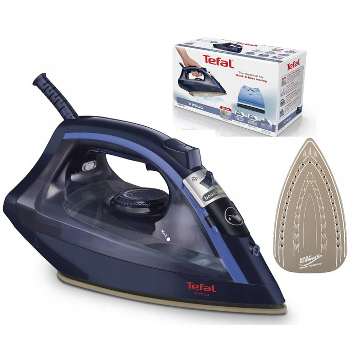 Парова праска Tefal Virtuo FV1713 2000 Вт, AntiDrip, паровий удар 90 г/хв, постійна подача пари 24 г/хв