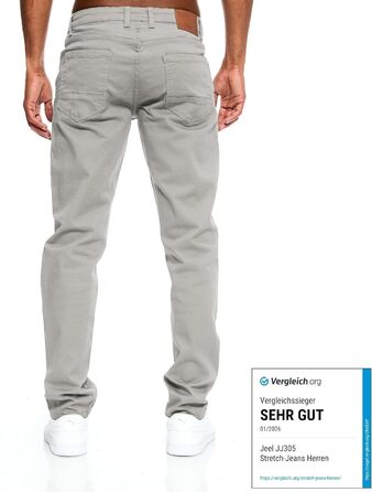 Чоловічі джинси JEEL Regular Fit Straight Cut Stretch Basic Washed (33W/38L, світло-сірі)