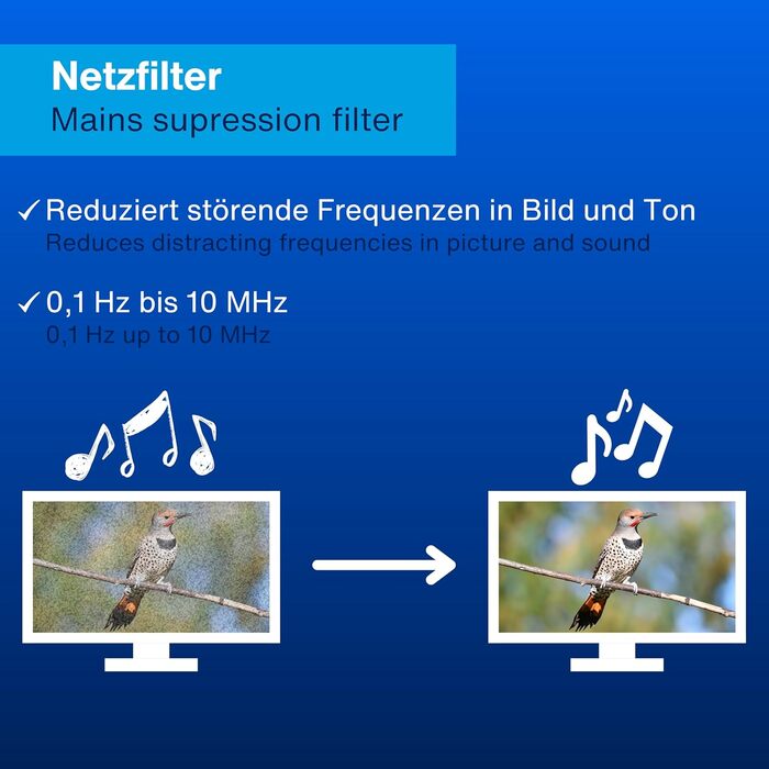 Многофункціональна мережева стрічка REV SupraGuard з вимикачем, 2.5м кабелю, захистом від перенапруги та фільтром живлення (чорно-антрацитова, 4+2 розетки)