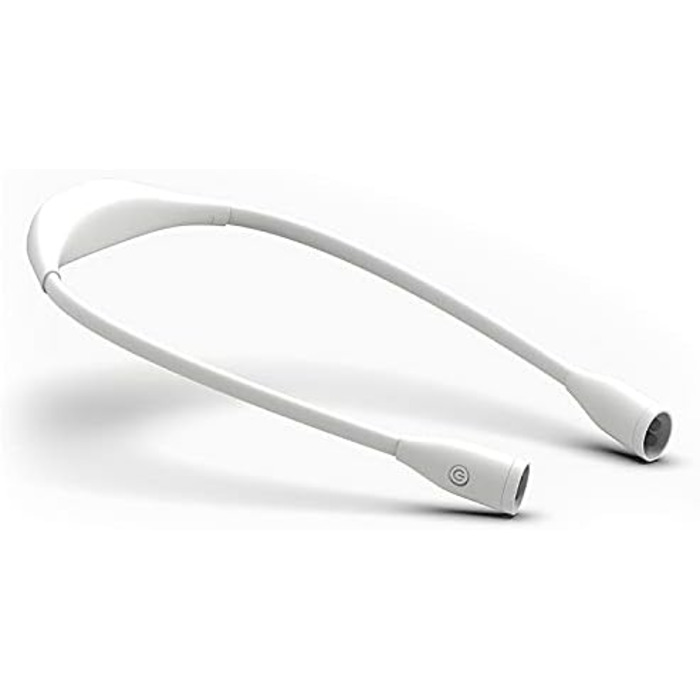 Ліхтарик на шию Lumi Crealis LED, USB-зарядка, 3 кольори, 9 рівнів яскравості, гнучкий, для читання, в'язання, ремонту, кемпінгу (білий)