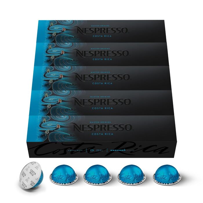 Кава Nespresso Vertuo Costa Rica | Арабіка з Коста-Ріки | 50 капсул | Сумісна з VERTUO