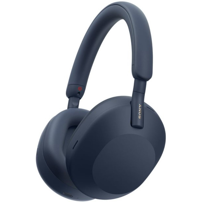 Бездротові накладні навушники Sony WH-1000XM5 з активним шумопоглинанням (ANC), сині