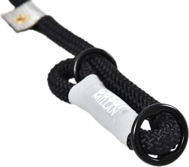 Leine - Training lead for dogs - 2in1 dog collar and lead - Slip lead - Retriever lead with integrated collar (Small/Medium - Color: ) - Length 120 cm, Diameter 1 cm (S/M, Black)