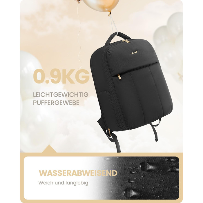 Чорний жіночий рюкзак OVEVOOK для подорожей, 40 л, для ноутбука 17