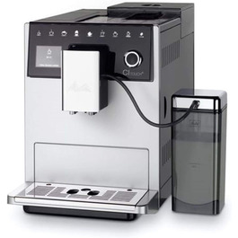 Melitta CI Touch F630-101 Fully Automatic Coffee Machine with Milk Container | Whisper-Quiet Grinder | One Touch Function | 10 Coffee Variations | TFT Color Display | Silver Silver Standard