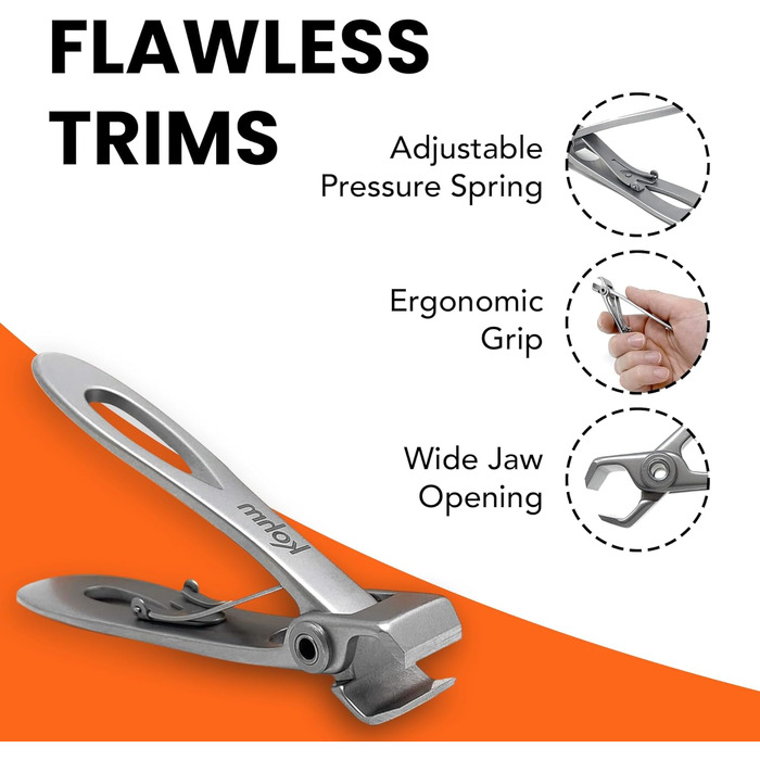 Кусачки для нігтів Kohm CP-220L прямі, 5 мм, для товстих нігтів, сріблясті