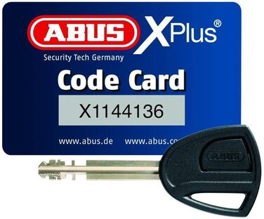 Мотозамок ABUS GRANIT Power XS 67 з XPlus-циліндром, подвійне блокування, жовтий, з нагадувальним кабелем