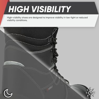 Черевики робочі зимові чоловічі BWOLF GRIZZLY S3, водонепроникні, оліостійкі, антиковзаючі, з Reflect-технологією та ергономічною підошвою, 40 EU, чорні