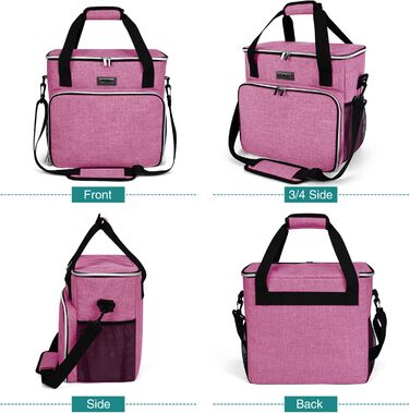 Сумка для собак Baglher, переноска для тварин (усі аксесуари для подорожей з тваринами), з 2 контейнерами для корму та 2 складаними мисками з силікону; незамінний набір для подорожей з домашніми тваринами, блакитний колір (M, Rose)