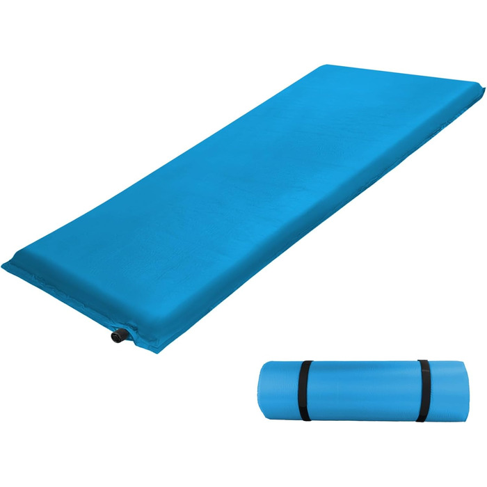 Каремат туристичний ALPIDEX Isomatte Camping, самонадувний, 200 x 66 x 6 см, тюркіс
