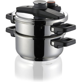 Набір скороварок Tescoma ULTIMA DUO, 2 шт. | 4,0 та 6,0 л | Подвійна місткість для приготування їжі та економія місця