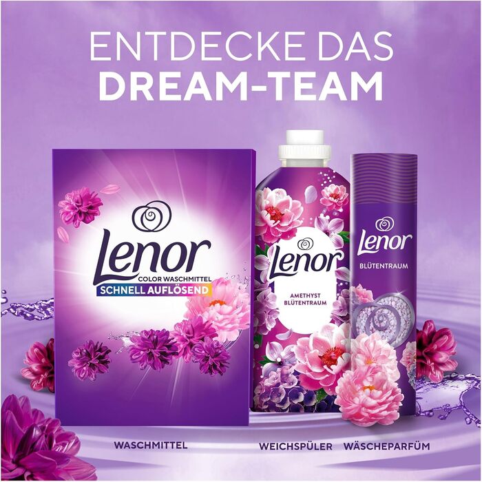 Пральний порошок Lenor Amethyst Blütentraum для прання білизни, 90 прань