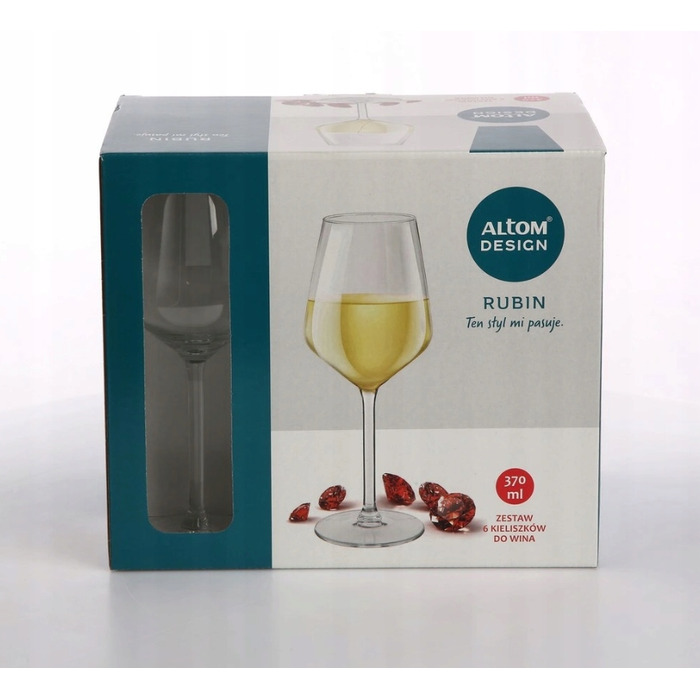 Келихи для білого вина Altom Design Rubin, 370 мл, 6 шт.