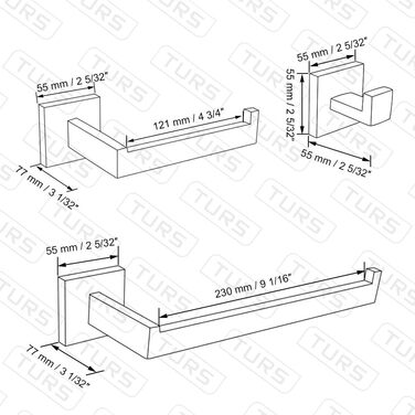 Stainless Steel Toothbrush Holder Bath Drinking Glass Tumbler with Holder Wall Mount, Polished Surface, K7007P (Set of 4)