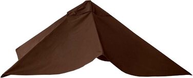 Mendler Replacement Canopy for Luxury Gazebo Awning HWC-A96, Parasol Cover Replacement Cover, 3x3m (Ø4.24m) Polyester 2.7kg - brown