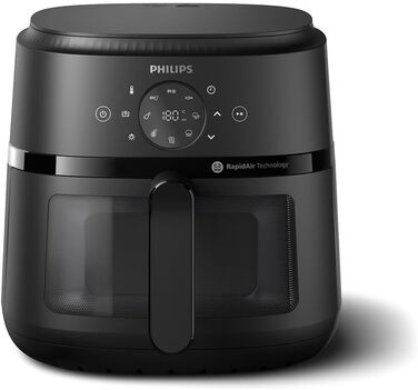 Philips Airfryer 2000 Series – 13 Cooking Functions, 6.2L Capacity, Compact Design with Viewing Window, RapidAir Technology, 90% Less Fat, Easy to Clean (NA230/00) 6.2L - Viewing Window