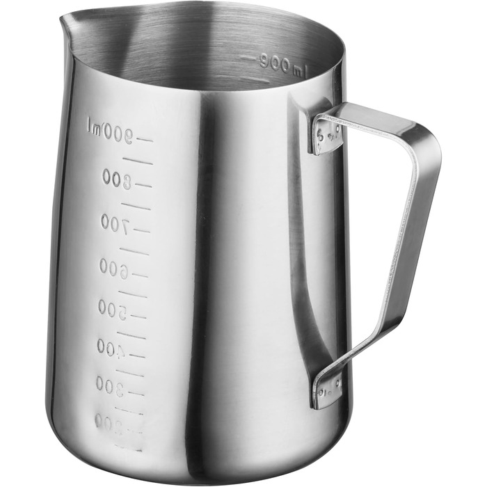 CURTA Milk Can, Milk Frothing Pitcher, Milk Foaming for Art, Silver Milk Pitcher, 900 Stainless Steel Milk Pitcher