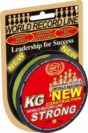 WFT KG Strong 300m 0.22mm 32kg, braided line, saltwater line, fishing line, braided line