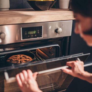 Набір для випічки Relaxdays 5-ти частинний: форма для випічки 26 см з трубчатим дном, кексова форма, форма для пирога з фруктами, пензлик для випічки, сталь, антрацит