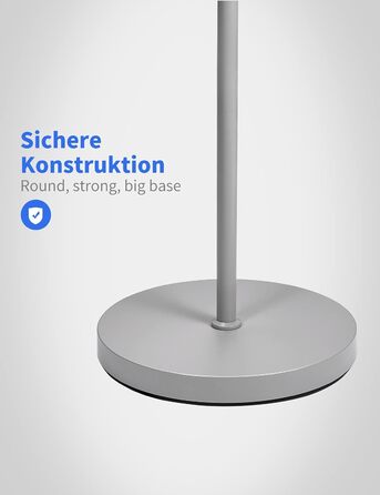 Світлодійна торшер Anten Klara з лампою для читання | Матова | 30W, регульована яскравість, пульт ДУ | 3 кольори світла | Безпечне регулювання яскравості | Світлодійна торшер для вітальні та офісу