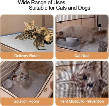 Складаний вольєр для тварин, портативний, для цуценят, собак, кошенят, котів, Indoor/Outdoor, Pop-Up, розмір M, коричневий