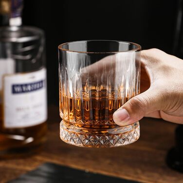 Набір склянок для віскі Cambareign 6 шт., 330 мл, Old Fashioned, скотч, бурбон, кришталь без свинцю