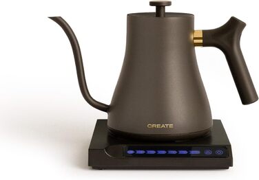 Electric Kettle 0.5L - HATTORI STUDIO - White with Keep Warm, Safety System, Thermostat, Digital Display, Temperature Indicator, 880W