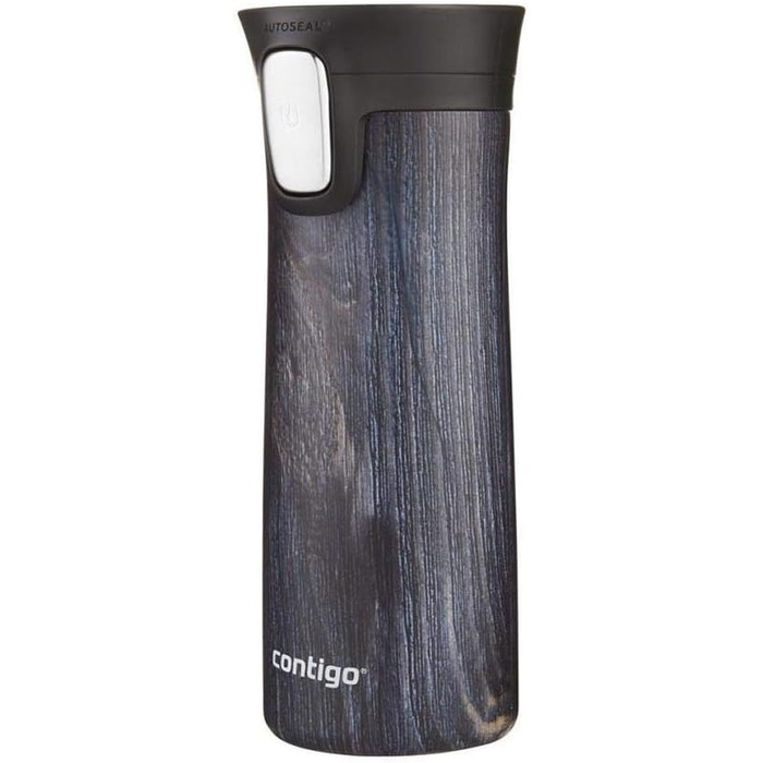Термокружка Contigo Pinnacle Autoseal, 420 мл, нержавіюча сталь, з кришкою Easy-Clean, BPA-free, Indigo Wood