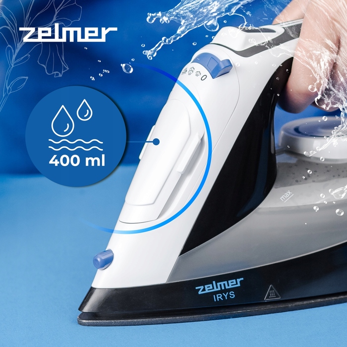 Парова праска Zelmer Irys ZIR3100 3000Вт, 0,4 л, керамічна підошва
