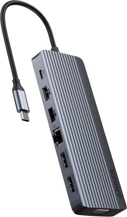 Хаб USB-C Anker з двома HDMI, 100W, 10Gbit/s, 14-в-1 для MacBook, Dell, iPad Pro