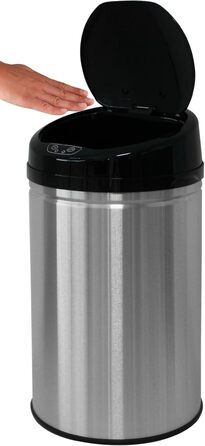 Сміттєвий бак Echtwerk з сенсором, 30л, нержавіюча сталь INOX Black, електричний, інфрачервоний датчик руху
