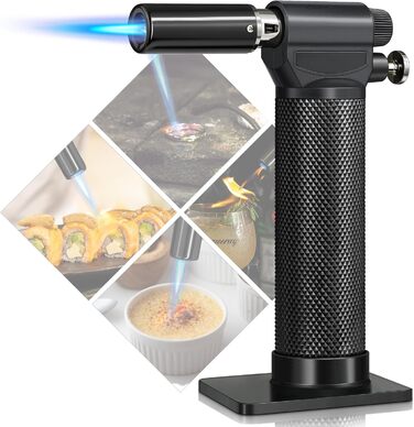 Газовий запальник для кухні з регульованим полум'ям Jet, одноручний, для приготування їжі, грилю, паяння (без газу), Zq1-bk