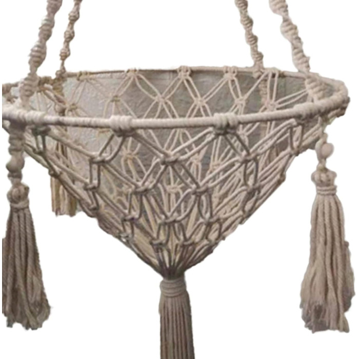 Макраме ліжко для котів, гамак для котів, гойдалка для котів, ручної роботи, підвісні гнізда для котів, діаметр 35 см