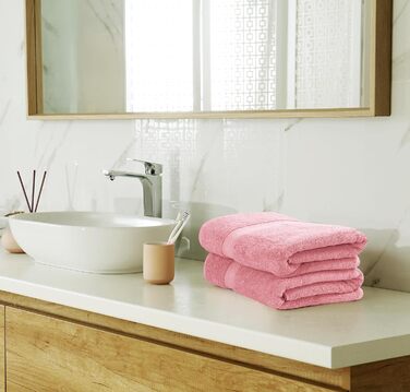 Utopia Towels 8-Piece Premium Towel Set, 2 Bath Towels, 2 Hand Towels, and 4 Washcloths, 600 g/m², 100% Ring-Spun Cotton, Fitness Studio, Hotel, and Spa (Dusty Rose)