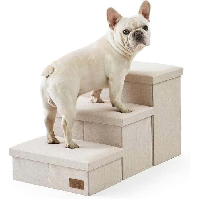 Сходинка для собак маленьких порід зі зберіганням, широка, складна для ліжка та дивану, з неслизьким дном, вологостійка (4x72x42.5 см), 4x72x42.5 см (Бежевий, 3, 43x72x42.5 см)