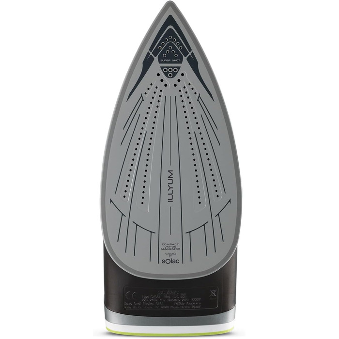 Праска з парогенератором Solac CVG9512 Intelligent Evolution Sensor, 2800 Вт, сірий колір, з технологією сенсорів, видаляє віруси та бактерії, ECO та Turbo режими
