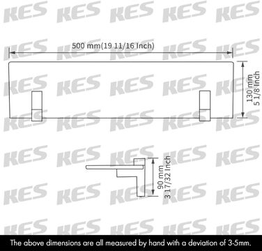 KES Shower Shelf for Hanging, Bathroom Shelf, Wall Shelf, Shower Glass Shelf, 8mm Shower Shelf, Bathroom Shelf, Tempered Glass with Shelf Supports, 60cm Brushed Nickel, BGS3201S60-2 (50 CM, Polished Chrome)