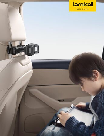 Тримач для планшету Lamicall у автомобільну підголівник - надійне кріплення, сумісний з iPad, smartphone, Switch, Samsung Tab (4.7-13 дюймів)